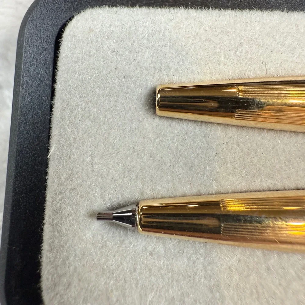 Parker Insignia 12K Gold Filled Pen Pencil Set Santa Fe Railway Logo Made in USA